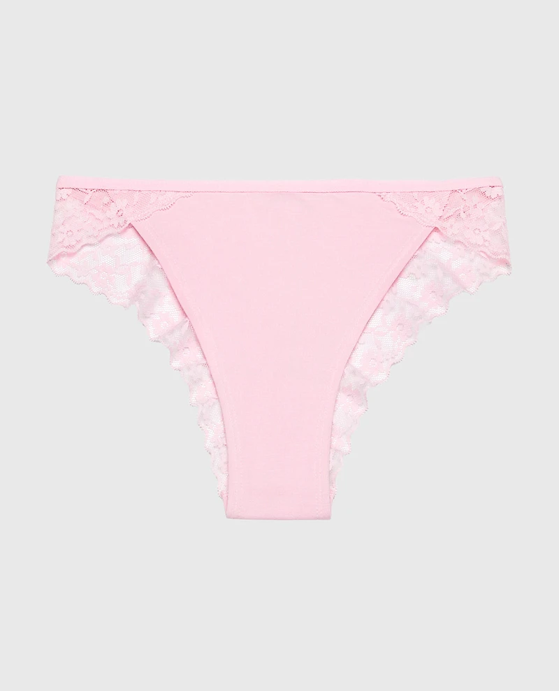 Mini-coquine en coton avec bordure dentelle doux rêve