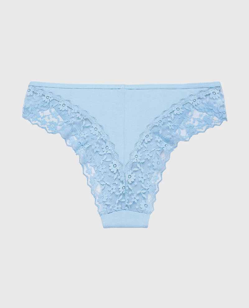 Cheeky Panty With Lace Trim Glacier Lake