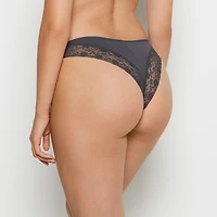 Cheeky Panty With Lace Trim Ebony