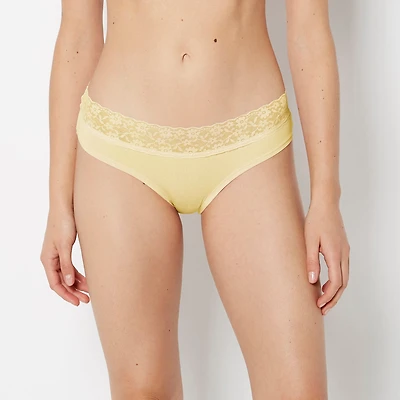 Hipster Panty With Lace Trim Pale Banana