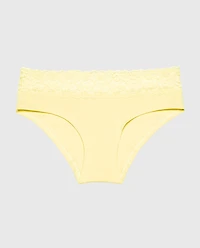 Hipster Panty With Lace Trim Pale Banana