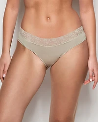 Hipster Panty with Lace Stone Grey