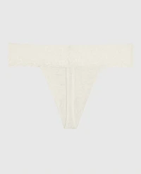 Everyday Thong Panty with Lace Trim