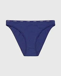 Bikini Panty with Logo Trim Dusk Blue