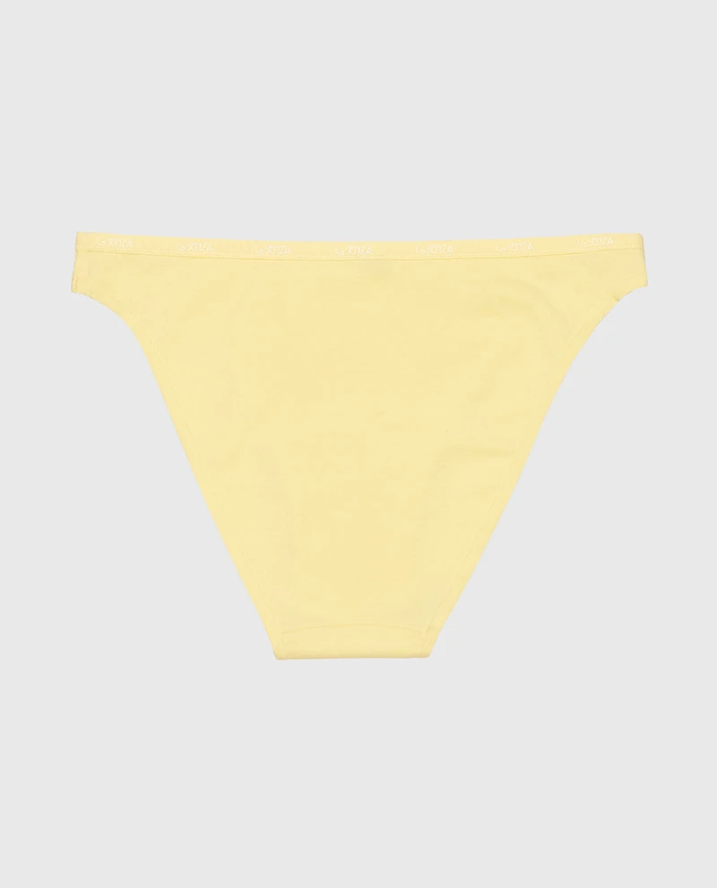 Bikini Panty with Logo Trim Mellow Yellow