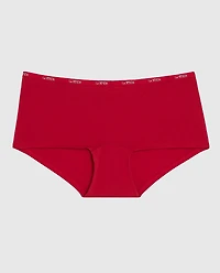 Boyshort Panty with Logo Trim Cosmo Red