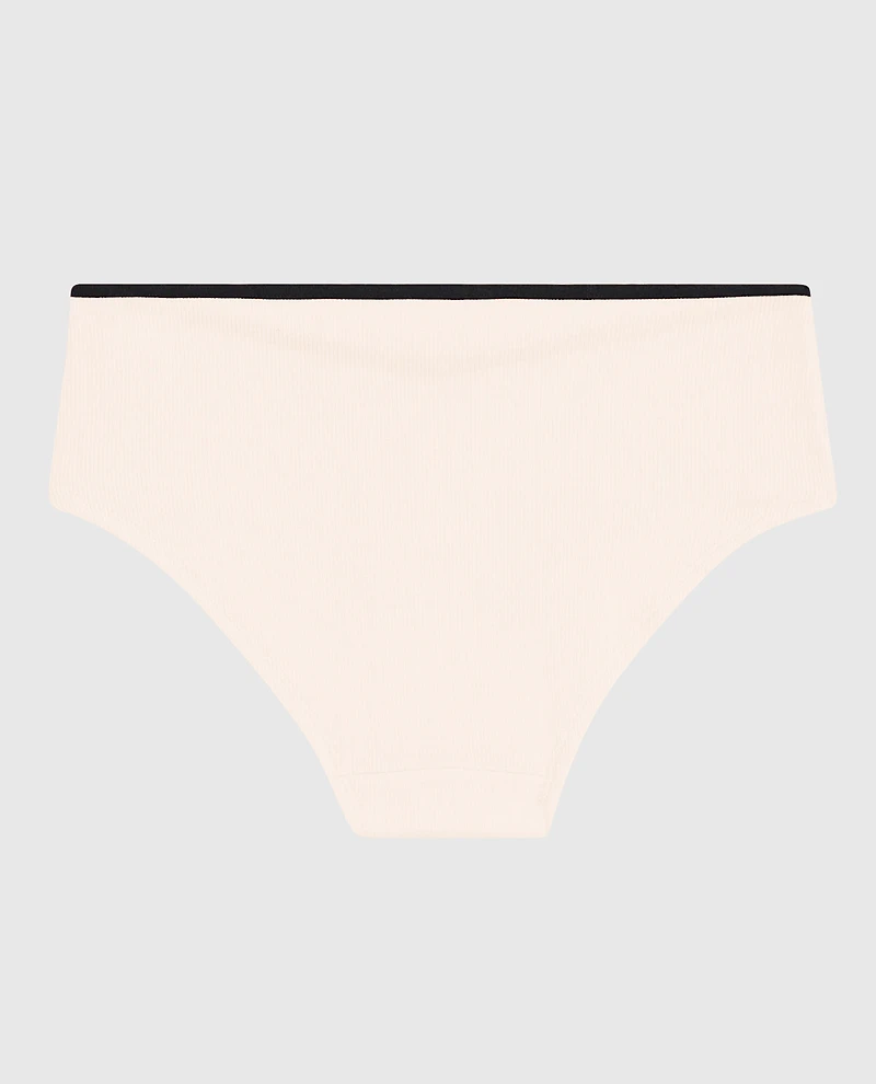 Ultrasoft V-Waist Ribbed Hipster Panty in Ivory Dawn