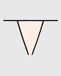 Ultrasoft Ribbed G-String Panty in Ivory Dawn