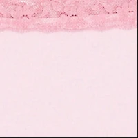 Boyshort Panty with Lace Trim Pink