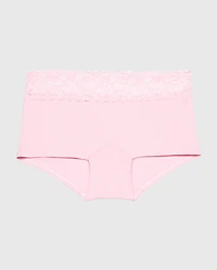 Boyshort Cotton Panty With Lace Trim Sweet Dream