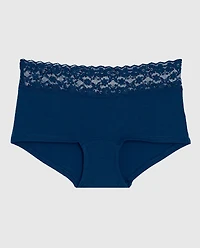 Boyshort Panty with Lace Trim Ocean Cavern
