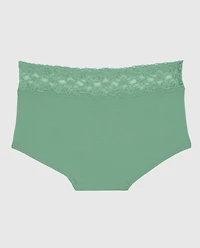 Boyshort Panty with Lace Trim Wintermint
