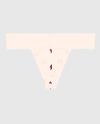 Thong Panty with Lace Trim Bow to the Queen