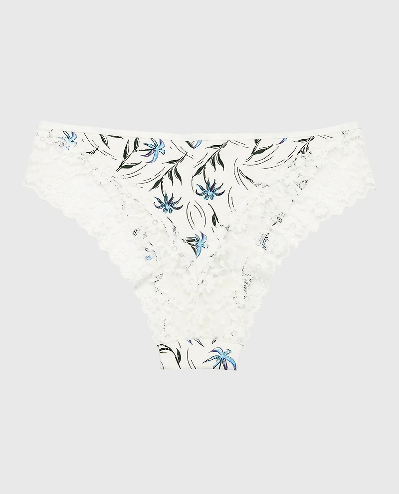 Cheeky Panty With Lace Trim Falling Foliage