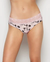 Hipster Panty with Lace Trim Sand and Surf