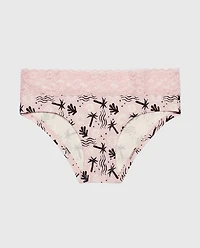 Hipster Panty with Lace Trim Sand and Surf
