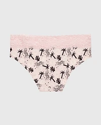 Hipster Panty with Lace Trim Sand and Surf