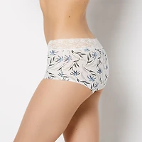Boyshort Panty With Lace Trim Falling Foliage