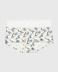 Boyshort Panty With Lace Trim Falling Foliage