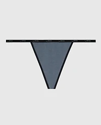 G-String Panty with Logo Trim Stormy Weather