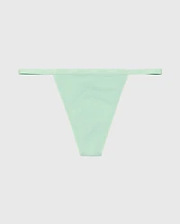 G-Sring Panty with Logo Trim Mist Green