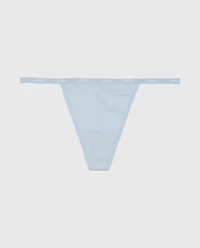 G-Sring Panty with Logo Trim Subdued Blue