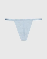 G-Sring Panty with Logo Trim Subdued Blue