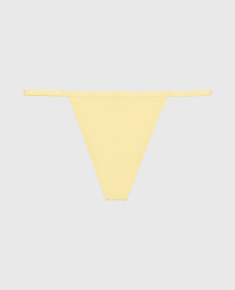 G-Sring Panty with Logo Trim Mellow Yellow