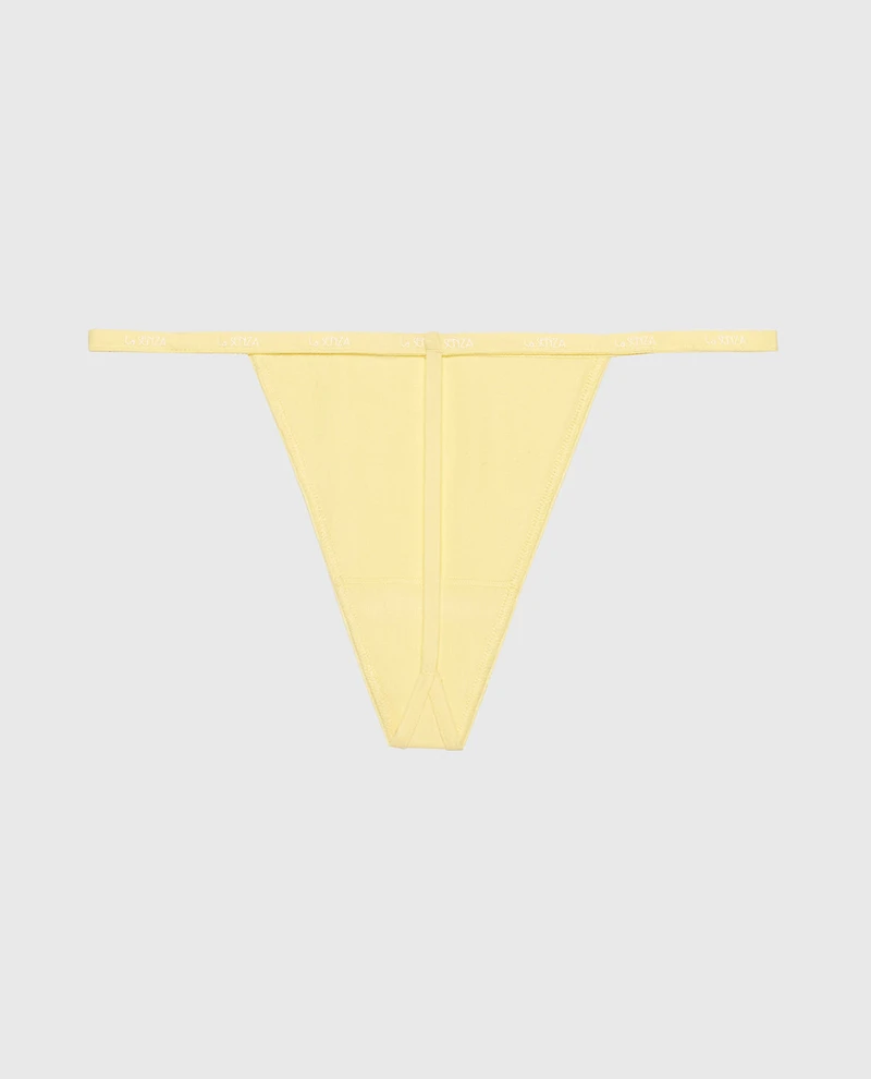 G-Sring Panty with Logo Trim Mellow Yellow