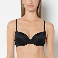 Smooth Lightly Lined Demi Bra Tuxedo Black