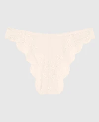 Cheeky Panty with Lace Back Ivory Dawn