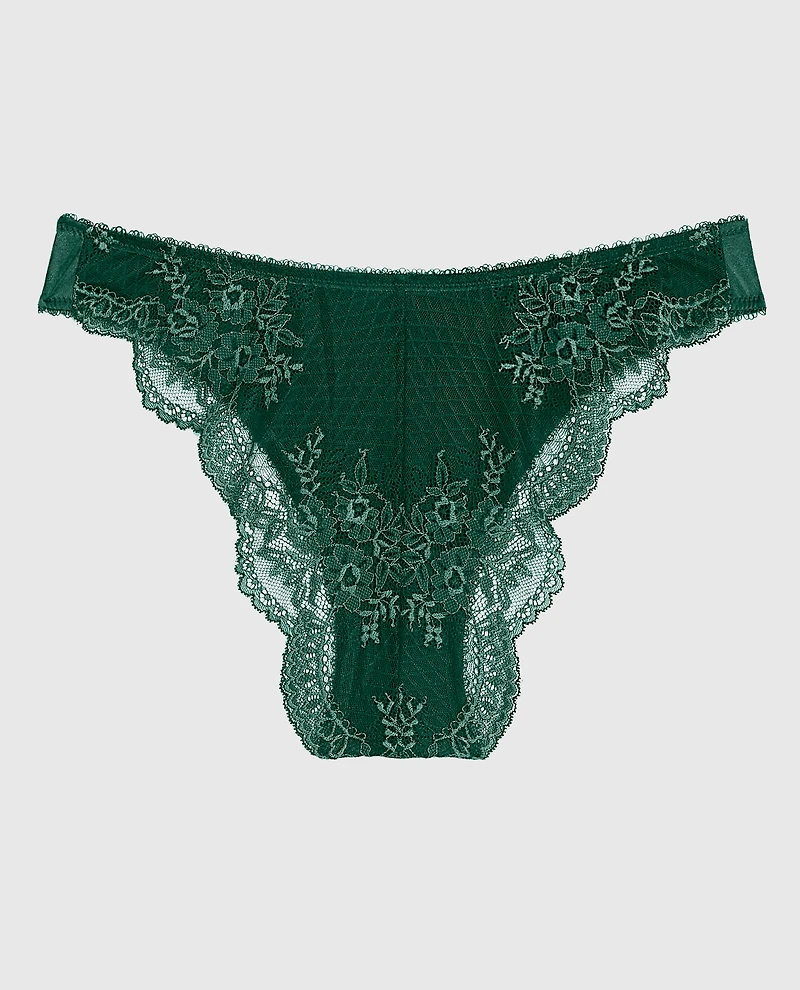 High Leg Cheeky Panty with Lace Back