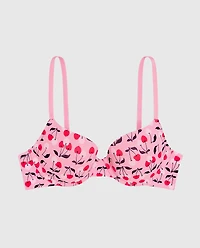 Smooth Lightly Lined Demi Bra Cherry on Top