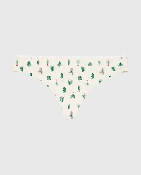 Ultrasoft Modal Cheeky Thong Panty Tiny Soft Trees