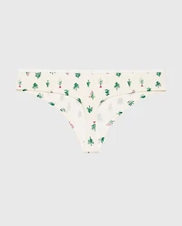 Ultrasoft Modal Cheeky Thong Panty Tiny Soft Trees
