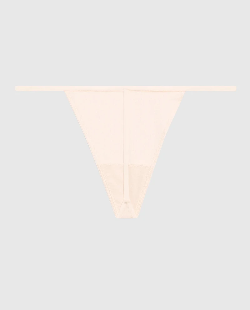 Ribbed G-String Panty Ivory Dawn