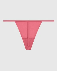 Ribbed G-String Panty Romantic Pink
