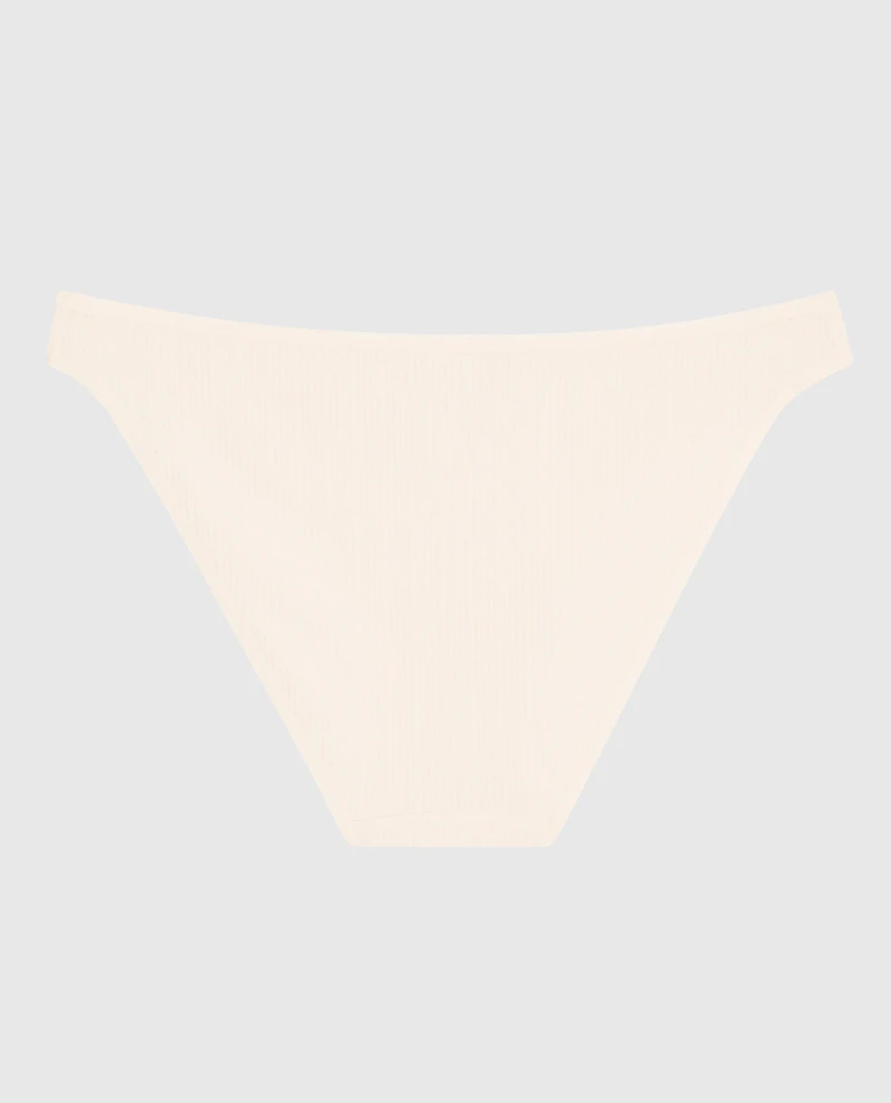Ribbed Bikini Panty Ivory Dawn