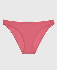 Ribbed Bikini Panty in Romantic Pink