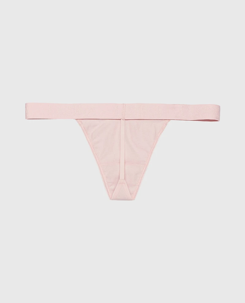 G-String Panty with Logo Band Iced Lilac