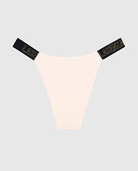 Culotte cheeky avec bande à logo aube ivoire