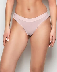 Thong Panty with Logo Band Iced Lilac