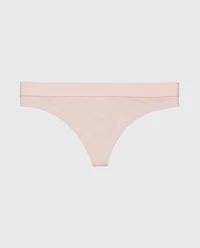 Thong Panty with Logo Band Iced Lilac