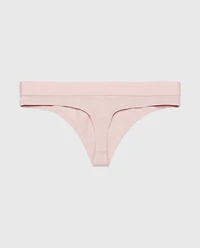 Thong Panty with Logo Band Iced Lilac
