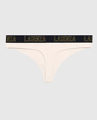 Tanga avec bande à logo aube ivoire