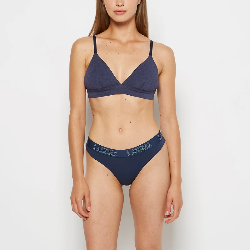 Culotte tanga en Marine foncé