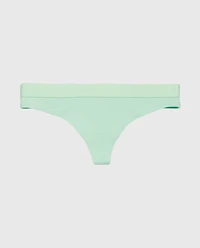 Tanga avec bande à logo brume verte