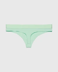 Tanga avec bande à logo brume verte