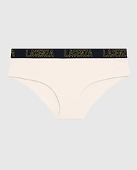 Hipster Panty with Logo Band in Ivory Dawn