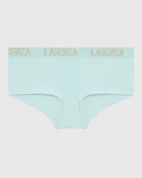 Boyshort Panty with Logo Band in Vista Blue